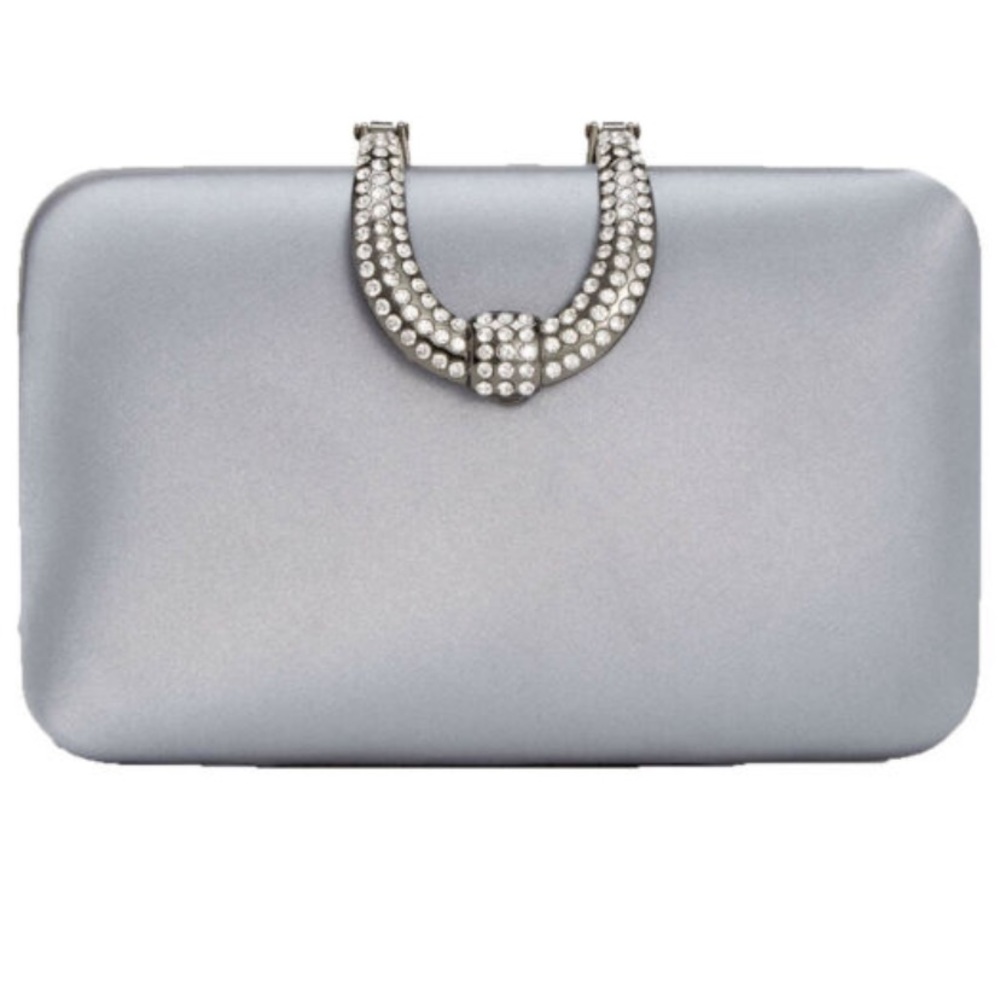 INC DANYELE Silver Clutch